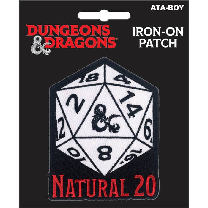 D&D Natural 20 Iron-On Patch