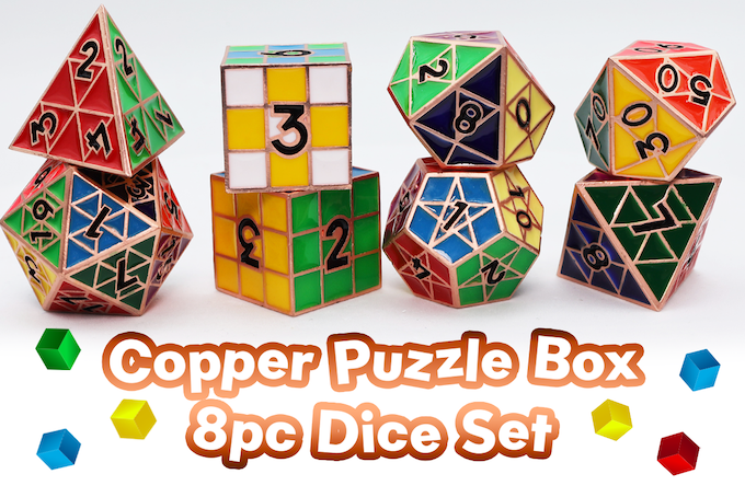 Metal Copper Puzzle Cube Dice