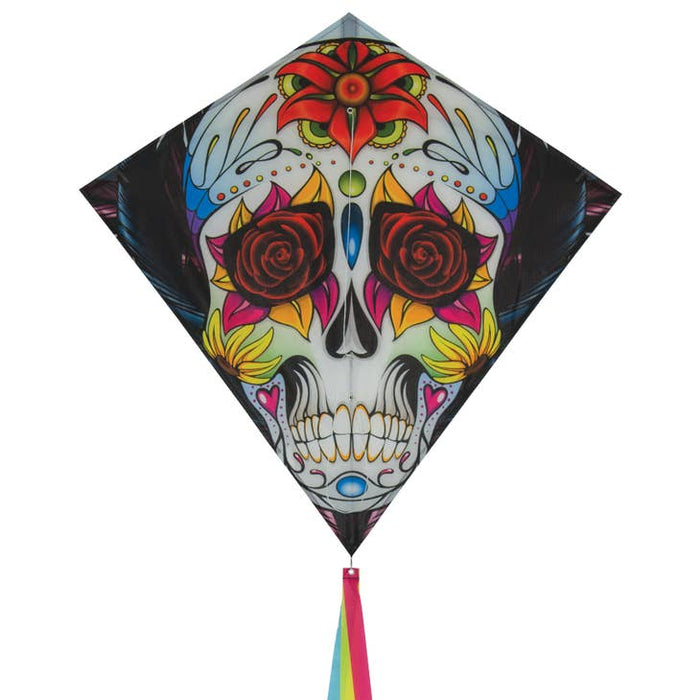 30" Sugar Skull Diamond Kite