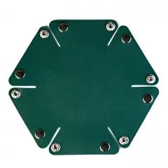 Folding Hexagon Dice Tray Green