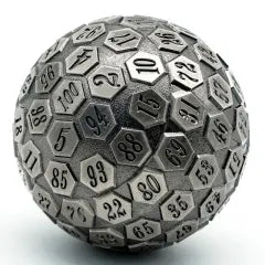 Metal D100 Sided Silver