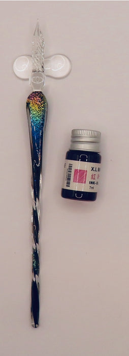 Glass Dichroic Dip Pen Set