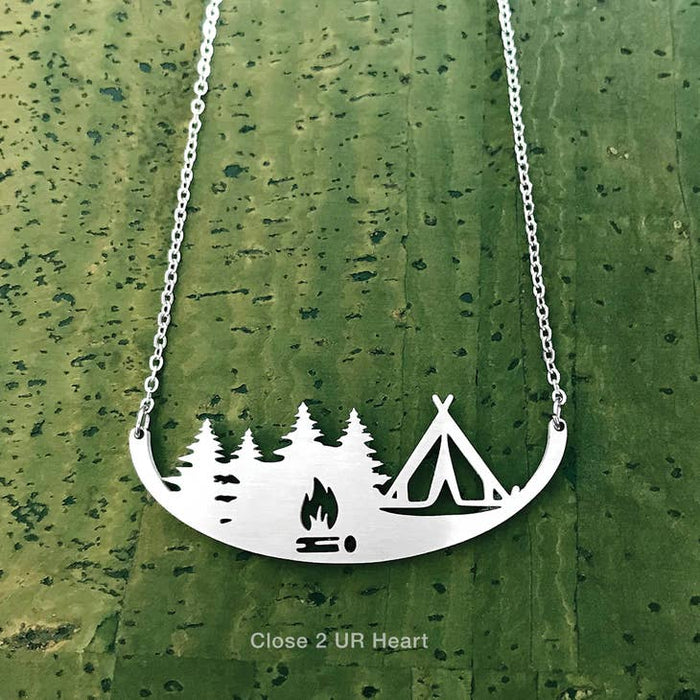 Tent Camping Necklace