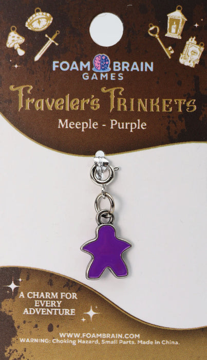 Traveler's Trinkets Charm Meeple Purple