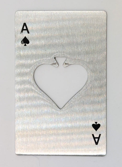Playing Card Bottle Opener Silver
