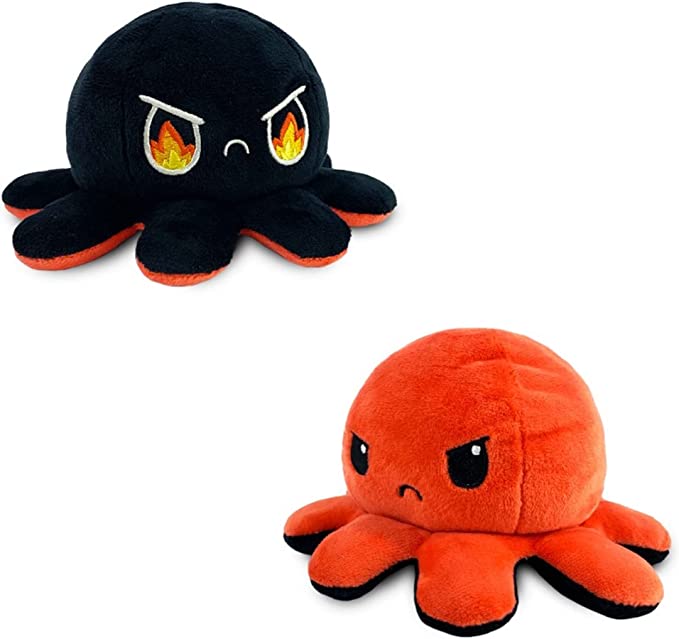 Octopus Mini Plush Red/Black