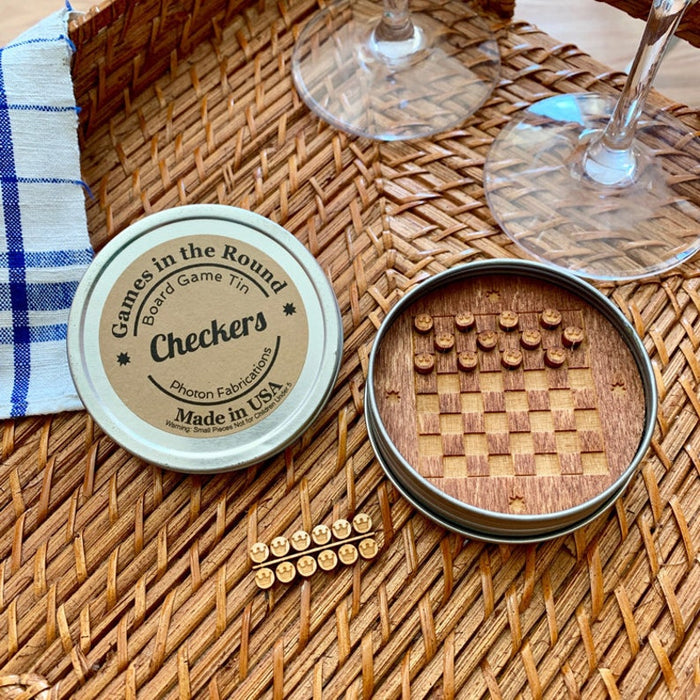 Round Tin Checkers